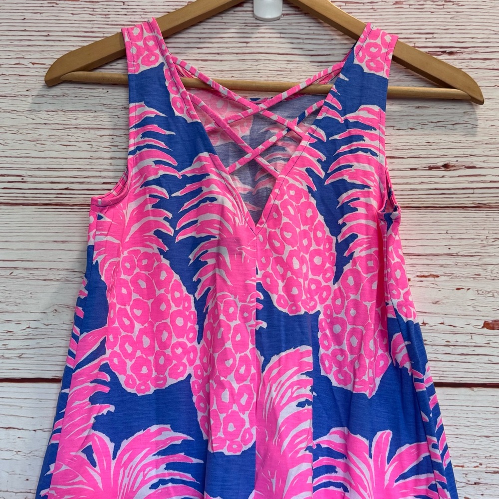 Lilly Pulitzer Kristen Swing Dress in Blue Haven Little Flamenco Sz XXS - Picture 9 of 14